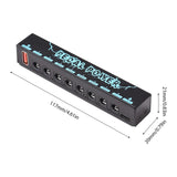 Pedal Guitar Effector Supply Output Isolated Power IN 5V 2.1A 8 DC 9V & 1 USB OUT