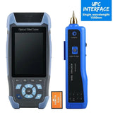 Pro mini OTDR Optic Reflectometer with 9 Functions VFL OLS OPM Event Map 22/24dB for 64km Fiber Cable Ethernet Tester