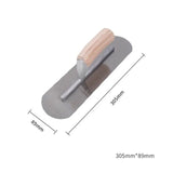 Carbon Steel Blade Plastic Handle Rounded Front Finishing Plaster Trowel Construction Concrete Spatula Tool