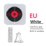 Wall mounted music with IR remote control FM portable Bluetooth speaker stereo 3.5mm CD player LED screen