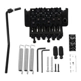 Electric Guitar Double Tremolo Bridge Assembly System for Lic Parts Replacement 1 Set (Black)