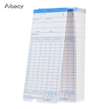 90pcs/ Pack Cards Timecards Monthly 2-sided 18 * 8.4cm for Employee Attendance Time Clock Recorder