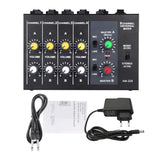 Am-228 Ultra Compact Audio Sound Mixer Mixing Console Dj Sound Equipment Home Music Studio Low Noise 8 Channels 6.35Mm Interface