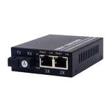 1pair 10/100/1000Mbps SC Simplex mode Optic RJ45 Enternet Media Converter 20Km Fiber Optical Transceiver