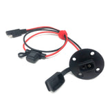 DIY Socket Sidewall Port Waterproof Quick Connect Panel Mount 16AWG SAE Cable for Solar Generator Battery Charger