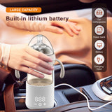 Baby Bottle Heater Digital Display Instant Temperature Milk Warmer with 5500mAh Battery for Breastmilk