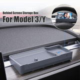 Dashboard Console Storage Box Tissue Anti-Slip Mat Phone Holder Stand For Tesla Model 3 Y Car Interior Accessories