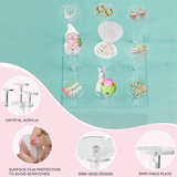 9 Columns of Acrylic Christmas Ornaments for Cupcakes, Jewelry, Cosmetics Display Stand