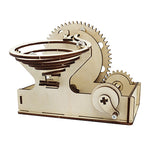 3D Wooden Puzzle Marble Run Rotating Track Mechanical Gears Constructor Engineering Kits For Adults Teens Kids Toy Gift 16 X 12