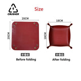 CRUSHER Leather Foldable Rollable Herb Rolg Valet Tray for Tobacco Pipe Tools Smoking Accessories