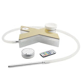CRUSHER Acrylic X Shape Hookah Set with Tobacco Water LED Light Narguile Complete for Party Smoking Pipe Accessories