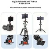360 Rotate Metal Mount Arca Cold Shoe Phone Holder for Smartphone Tripod Adapter Camera Light