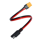 30cm to XT60 Connector 14AWG Cable with SAE Reverse Adapter for Portable Power Station & Solar Generator