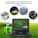 9.8Inch 16:9 Widescreen player 270° LCD Screen Home Car TV DVD Player Portable VCD Compact Disc MP3 Viewer Game Function