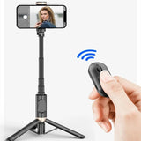 Selfie Stick Foldable Wireless Tripod with Bluetooth Shutter Monopod Live Photograph for iPhone 15 14 Samsung S24 S23