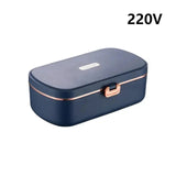 220V 900ml Electric Lunch Mini Portable 304 Stainless Steel Heating Sealed Food Bento Box For Student Office Workers