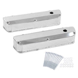 2pcs Fabricated Satin Aluminum Valve Covers Replacement for Ford Small Block SBF 289 302 351W Car Accessories