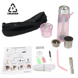 CRUSHER Acrylic LED Tobacco Pipe Hookah Set with Grass Herb Bowl Narguile Complete for Car Pipes Smoking Accessories