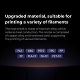 Creality 0.6mm "Unicorn" Quick-Swap Nozzle Supporting High-speed Printing at 600 mm/s Suitable for K1(2024)/K1 Max(2024)/K1C