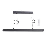 LED Linear Pendant Light Dimmable Modern Dining Room Island Light with Remote Control Ceiling Mount Hanging Lamp for Home Restaurant Cafe