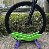 (Black) Bicycle Stand Universal Floor Bicycle Stands Adjustable Wheelie Bike Display Shelf for Indoor Outdoo