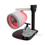 (red light) Mini Jet Engine USB Fan with Humidifier Function for Cooling and Decoration in Room or Office Space  red light