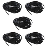 5X Tubing Exercise Rubber Resistance Band Catapult Dub Elastic, Black 10M
