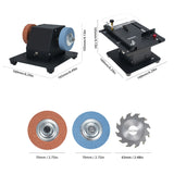 Sander Bench Grinder 2-in-1 Dual Wheel Grinding Table Saw Sanding hine 7 Adjustable Speed Mini Desktop Cutter