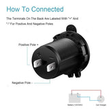 DIY 12-24V Waterproof Cigarette Lighter Charger Adapter Car Power Outlet Socket Receptacle 3PCS 60CM Cable