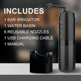 Electric Cleaner 2 Types Nozzles Large Water Ear Irrigation Flushing System Automatic Waterproof 4 Mode for Home