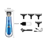 New Style Mini Non-Slip Body Hair Trimmer Kemei Km-2297 Usb Charge Lcd Portable Hair Clipper Bald