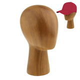 Fiberglass Wood Grain Mannequin Manikin Dummy Head Model Hair Wigs Cap Hat Display Holder Stand For Hat Wig Display Holder