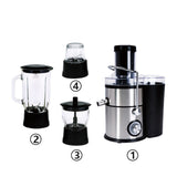 4 in 1 Personal Juicer Blender, Processor, Multi-function Food Mixer, Coffee Grinder, Milk Frother, 1000W