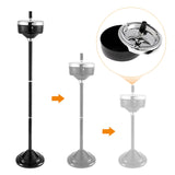 Stainless Steel Ashtray - Standing with Lid, Removable, Adjustable Height, for Home, KTV, Toilet, Outdoor