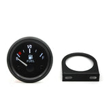 2'' 52mm Level Gauge, Pointer 12V Fuel Tank Meter with LED Backlight Rim Automotive Gauges for Universal Car Boat