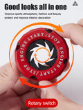Vehicle onetouch decorative start ring protective cover car modification