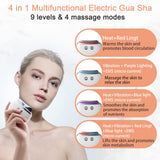 Home Facial Massage Scraping Vibration Red and Blue Hot Compress Into The Instrument Lifting and Tightening Beauty Instrument