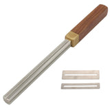 Portable Fret Dressing Metal File Edges Wooden Handle Repair Maintenance Luthier Tool Guitar Parts