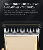 LM-2033 Resuxi Cordless Professional Trimmer All Metal Body Low Noise Electric Hair Clipper 2 in 1 Set with Travel Bag for Men
