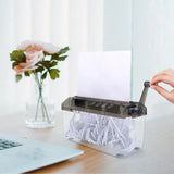 Portable A4 Paper Shredders Document Strip Cutting hine Manual multiple sheets paper Shredder For Desktop Household Office