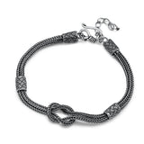 S925 Sterling Silver Niche Retro Hand-woven Thai Silver Bracelet