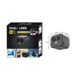 HD 4K Dual Lens Mini Wifi Camera with Magnetic Mount and Remote Control Two-Way Intercom Network Surveillance Camcorder