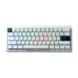 (White) Wireless 75% Mechanical Keyboard with Light Gasket Structure BT5.0 2.4Ghz/USB C Connection Gaming Keyboards  White