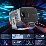 Smart Portable Small Android 11 Projector with 5G/2.4G Dual WiFi BT 1080P 8000L 4K Support USB2.0 and Hard Disk