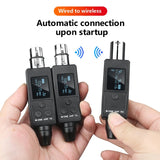 UHF Wireless Converter XLR Transmitter and for Dynamic Microphone Guitar Receiver Transmission Adapter