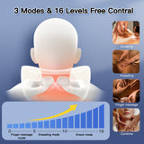 New Pulse Electric Cervical Massage Pillow - Heating Neck Stretcher Traction. Shoulder Spine Chiropractic for Muscle Relaxation.
