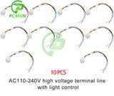1-10pcs LED PIR Sensor Detector Smart Switch 220V 110V Infrared Human Body Motion Time Delay Mode Lighting Induction Automatic