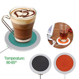 USB Thermal Insulation Heating Hot Drink Warm Milk PU Leather High Temperature Heater Office Coaster