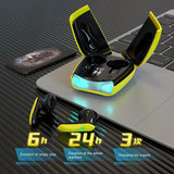 S08 Bluetooth Earphone Headphones Wireless Gaming Headset 5.3 With Flashlight Touch Control Earbuds Outdoor Low Delay For Game