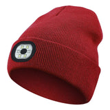 Outdoor Sport Knitted Light LED Hat Flashlight Headlight Headlamp Windproof Hats for Climbing Cycg Camping Head Lamp Item